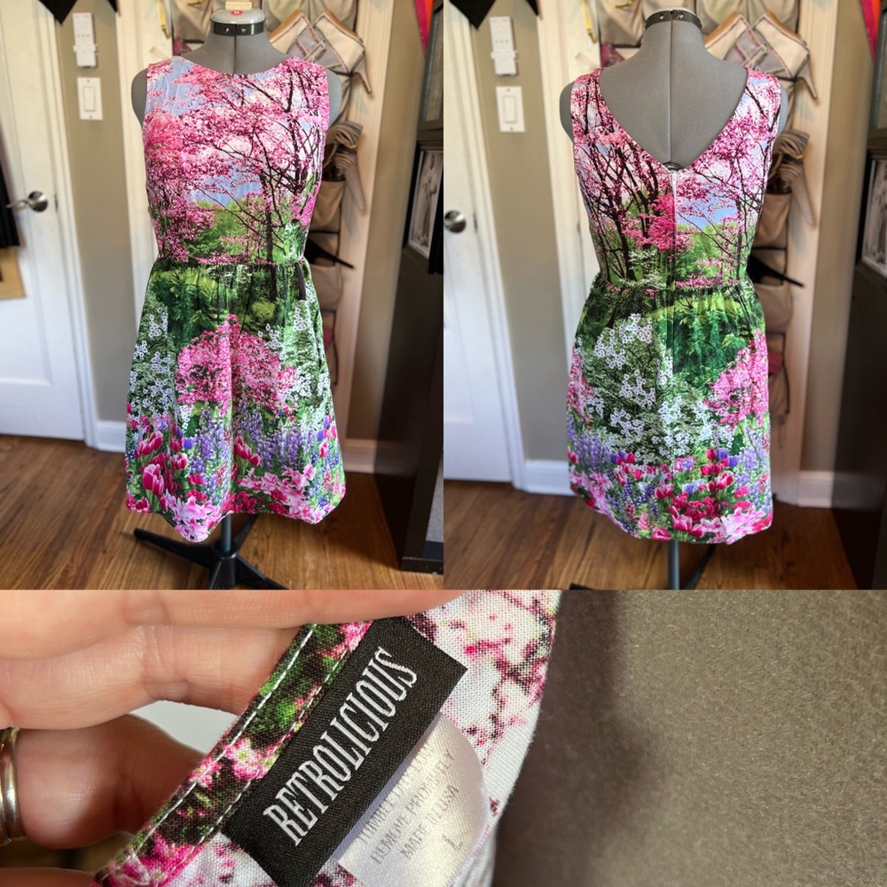 Retrolicious cherry blossom dress. Excellent condition!